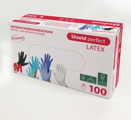Shield Perfect - Latex Untersuchungshandschuh, Weiss, puderfrei